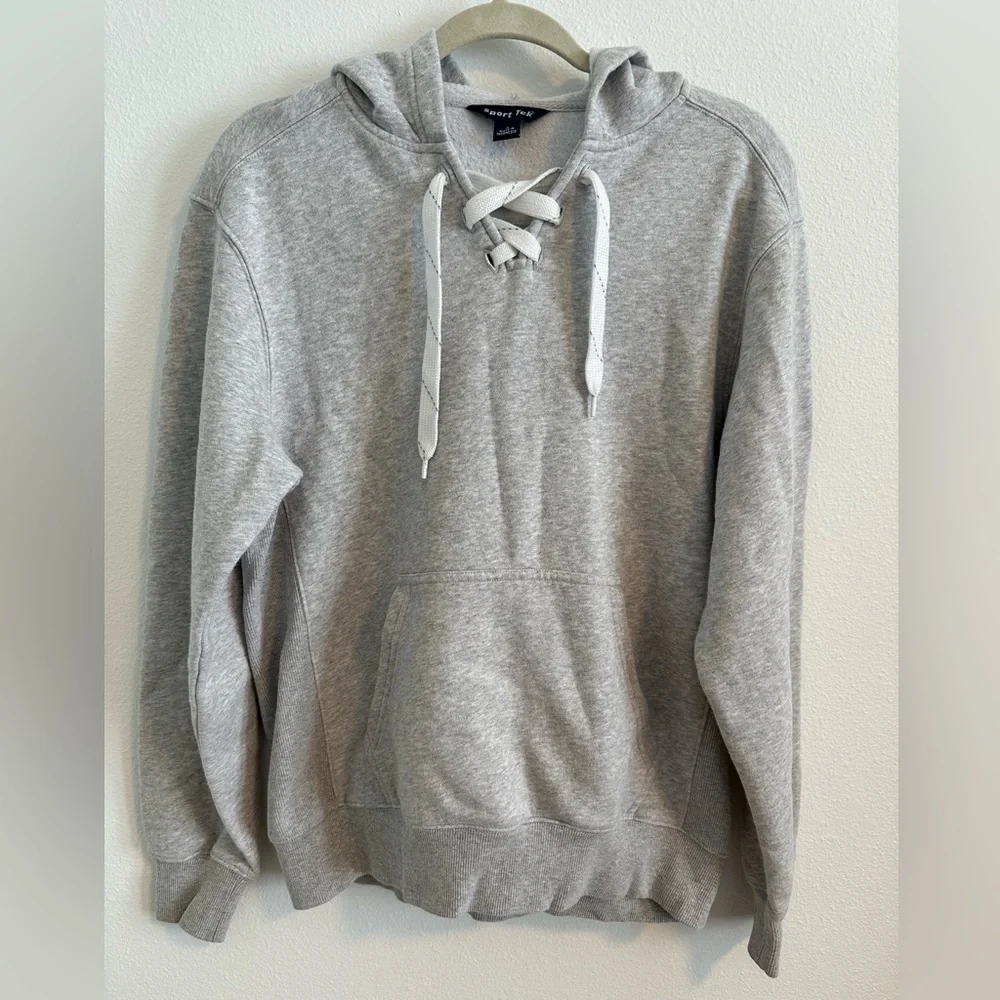 Sport-Tek lace up hoodie. Unisex/men’s. - Picture 1 of 6